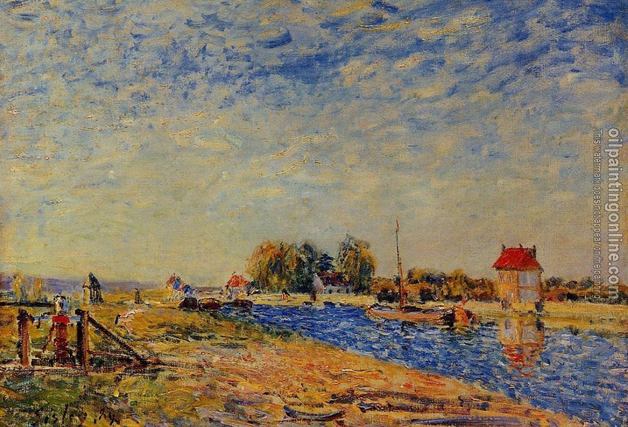 Sisley, Alfred - Morning Sun, Saint-Mammes